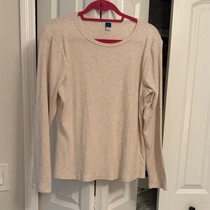 Old Navy Beige Long Sleeve Top